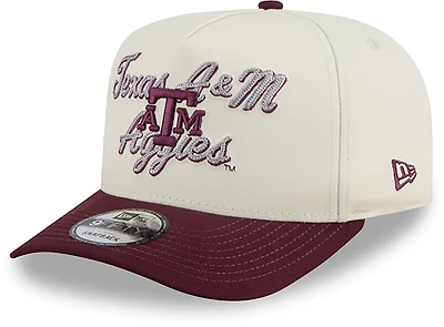 New Era Adults' Texas A&M University Chainstitch Snapback 9FIFTY A-Frame Cap