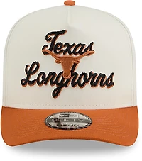New Era Adults' University of Texas Chainstitch Snapback 9FIFTY A-Frame Cap