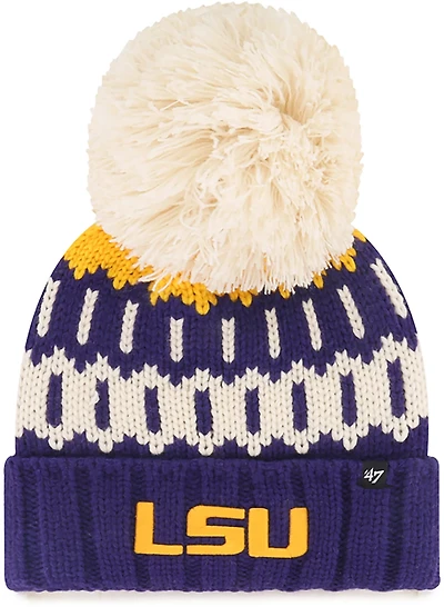47 Brands Adults' Louisiana State University Tigers Felicity Cuff Knit Beanie