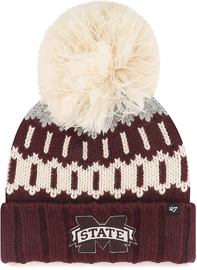 47 Brands Adults' Mississippi State University Bulldogs Felicity Cuff Knit Beanie