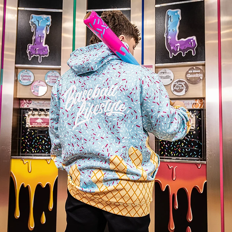 Baseball Lifestyle 101 Youth Ice Cream Hoodie