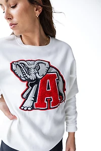 Gameday Social Women's Alabama Mascot Chenille Comfort Crew Sweatshirt