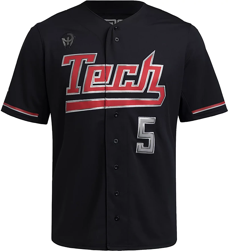 adidas Men's Texas Tech University Patrick Mahomes Strategy Full Button Baseball Jersey