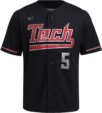 adidas Men's Texas Tech University Patrick Mahomes Strategy Full Button Baseball Jersey