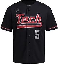 adidas Men's Texas Tech University Patrick Mahomes Strategy Full Button Baseball Jersey