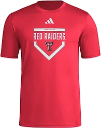 adidas Men's Texas Tech University Patrick Mahomes Locker Home Plate Poly Short Sleeve T-Shirt