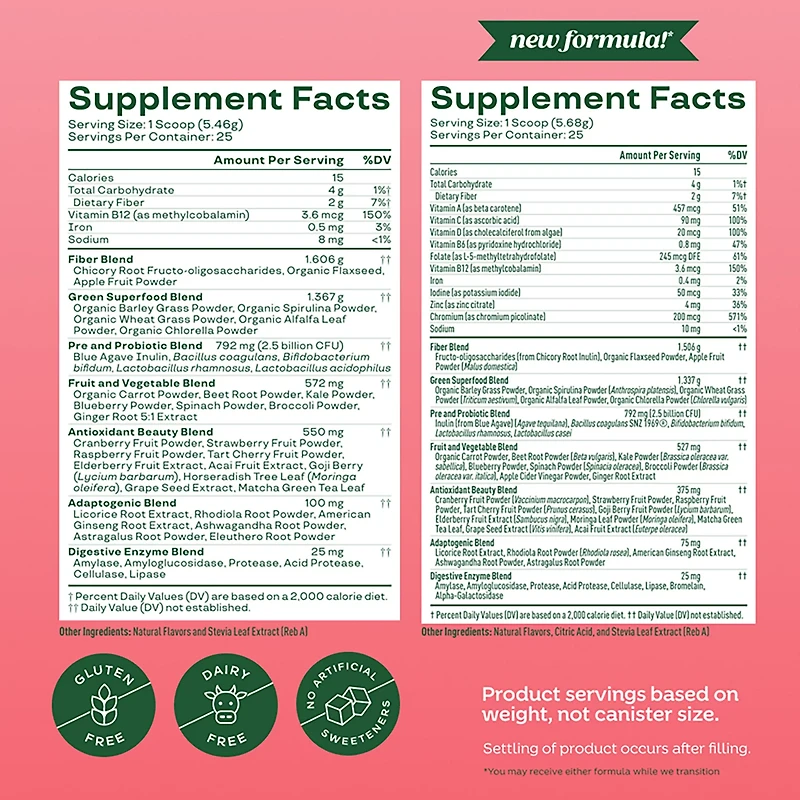 Bloom Nutrition Greens and Superfoods Powder - 25 Servings