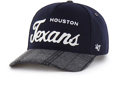 47 Texans Windowpane Plaid Script Hitch Cap