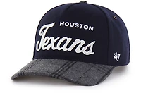 47 Texans Windowpane Plaid Script Hitch Cap