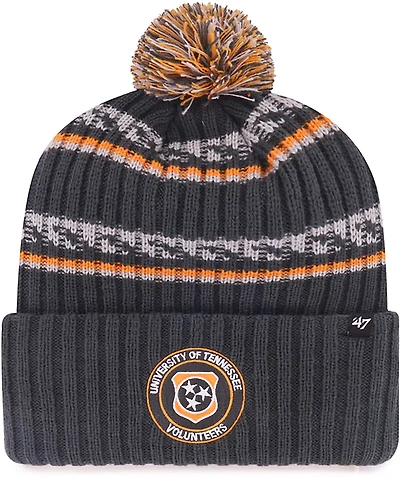 '47 Adults' Tennessee Volunteers Smokey Grey Small Stripes Cuff Knit Beanie