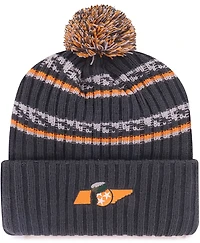 '47 Adults' Tennessee Volunteers Smokey Grey Small Stripes Cuff Knit Beanie