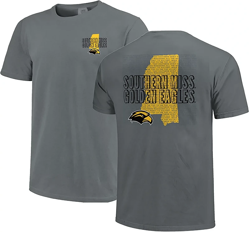 Image One Men's University of Southern Mississippi Fight Song State Graphic T-shirt