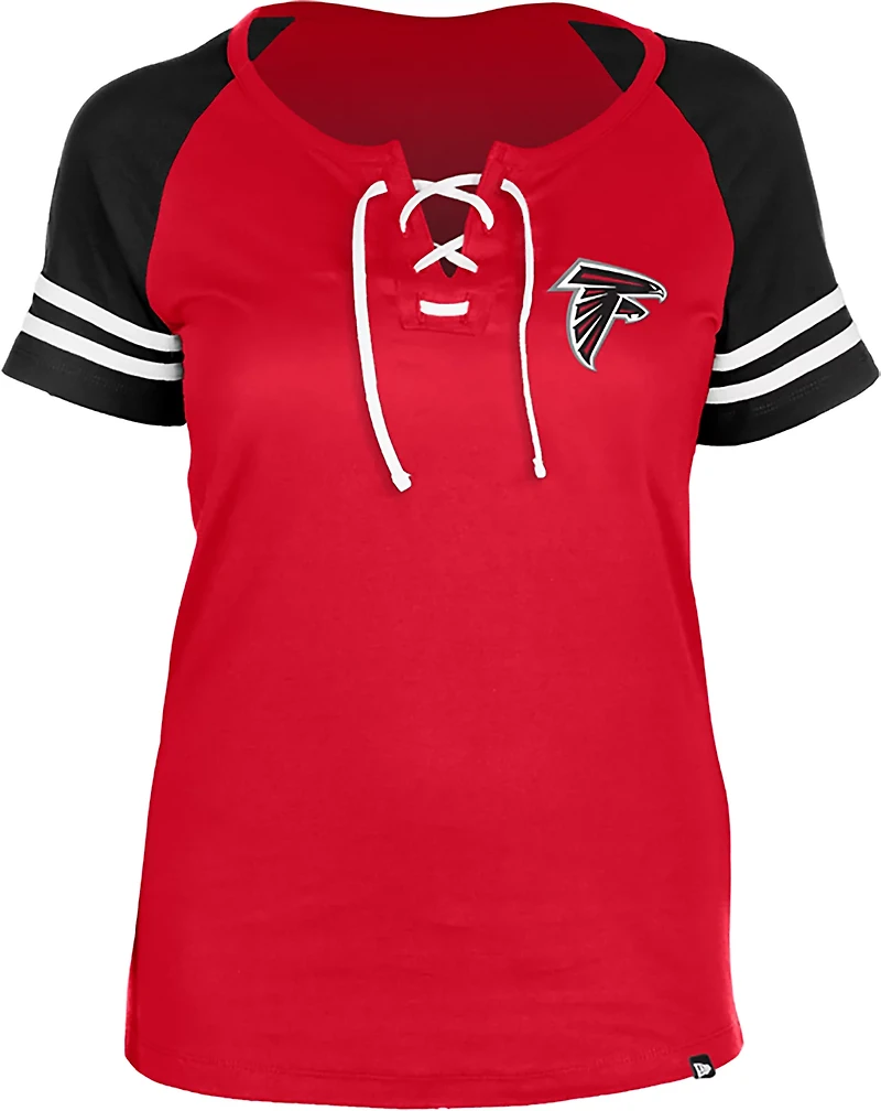 New Era Women's Atlanta Falcons Notch Neck Short Sleeve T-Shirt