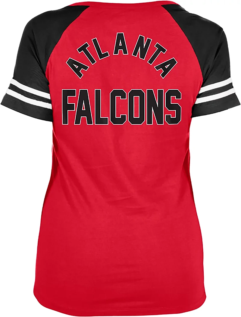 New Era Women's Atlanta Falcons Notch Neck Short Sleeve T-Shirt
