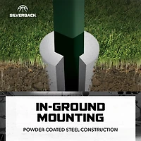 Silverback 54 in Inground Tempered-Glass Basketball Hoop