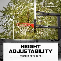 Silverback 54 in Inground Tempered-Glass Basketball Hoop