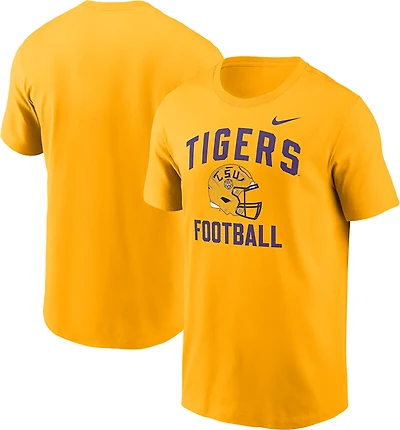 Nike Men's LSU Team Arch Football Helmet Cotton T-shirt