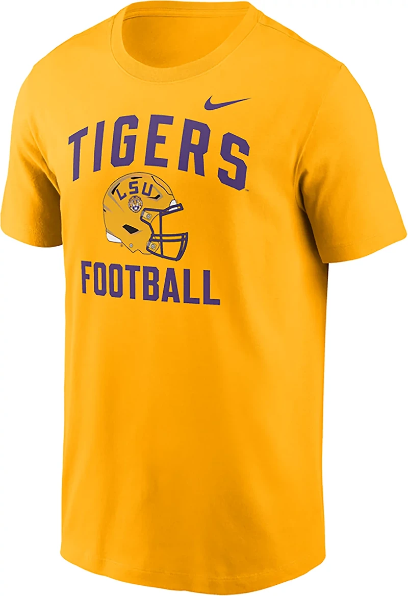 Nike Men's LSU Team Arch Football Helmet Cotton T-shirt