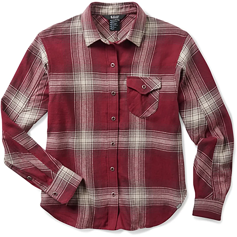 5.11 Tactical Women's Brianna Plaid Flannel Long Sleeve Shirt