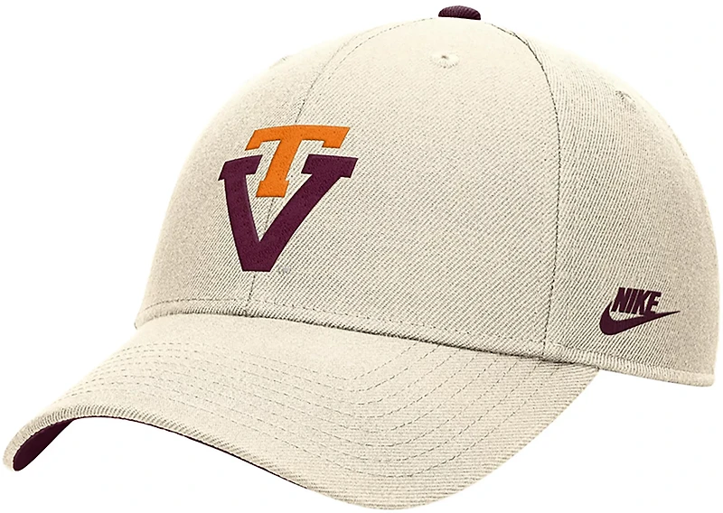Nike Men's Virginia Tech Natural Mascot Structured Adjustable Cap