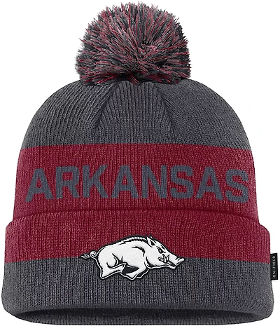 Nike Men's Arkansas School Peak Cuff Pom Beanie