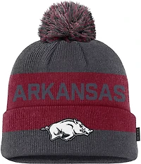 Nike Men's Arkansas School Peak Cuff Pom Beanie