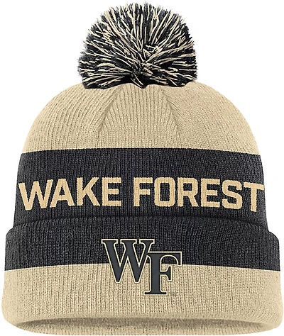 Nike Men's Wake Forest School Peak Cuff Pom Beanie