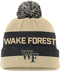 Nike Men's Wake Forest School Peak Cuff Pom Beanie