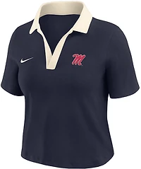 Nike Women's University of Mississippi Cropped Polo Shirt