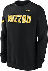 Nike Men's University of Missouri Team Fleece Club Crew Sweatshirt