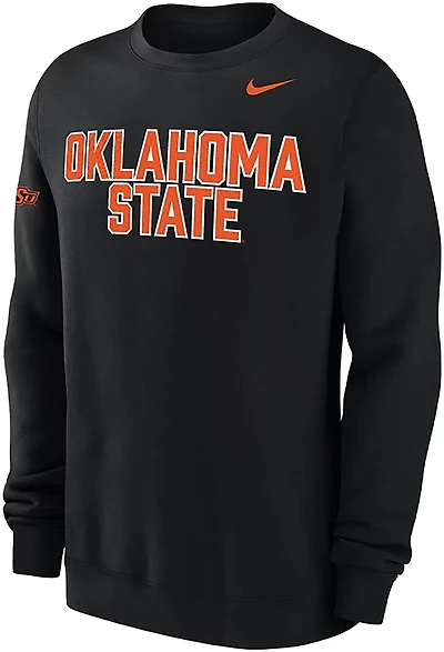 Nike Men's Oklahoma State University Team Fleece Club Crew Sweatshirt