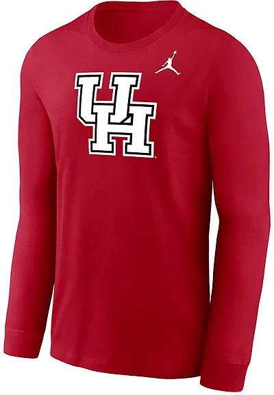 Jordan Men's University of Houston Mascot Legend Practice Long Sleeve Graphic T-shirt