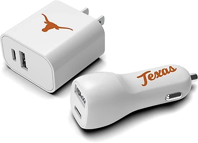 Prime Brands Group (PBG) Texas Longhorns Dual USB Wall and Car Charger