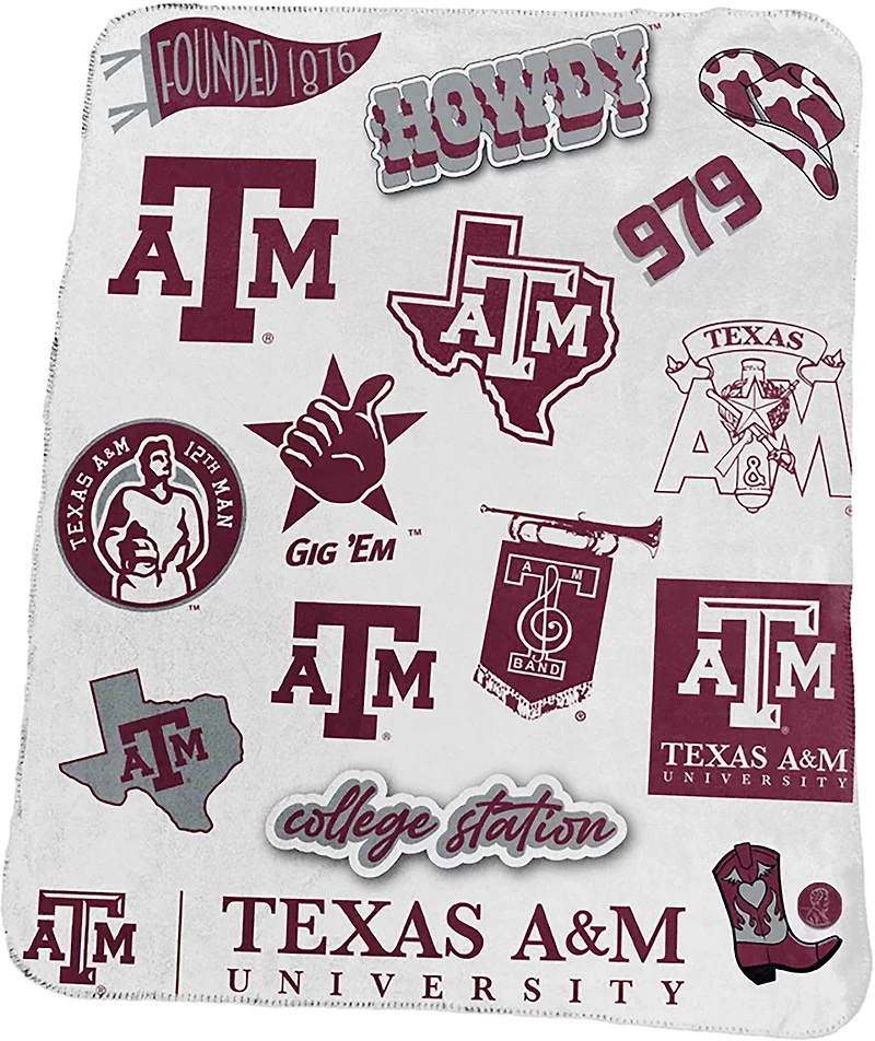 LOGO Texas A&M Deluxe Native Fleece 50x60
