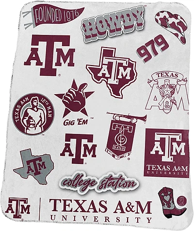 LOGO Texas A&M Deluxe Native Fleece 50x60