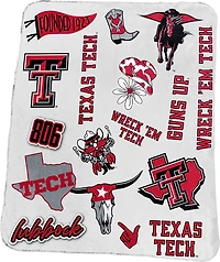 LOGO Texas Tech Deluxe Native Fleece 50x60