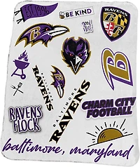 LOGO Ravens Deluxe Native Fleece 50x60