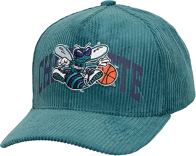 Mitchell & Ness Adults' Charlotte Hornets Arch Stamp Hardwood Classics Pro Snapback Cap