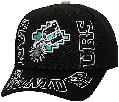 Mitchell & Ness Adults' San Antonio Spurs Around the Way Hardwood Classics Pro Snapback Cap
