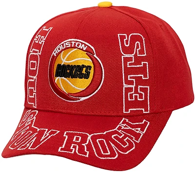 Mitchell & Ness Adults' Houston Rockets Around the Way Hardwood Classics Pro Snapback Cap