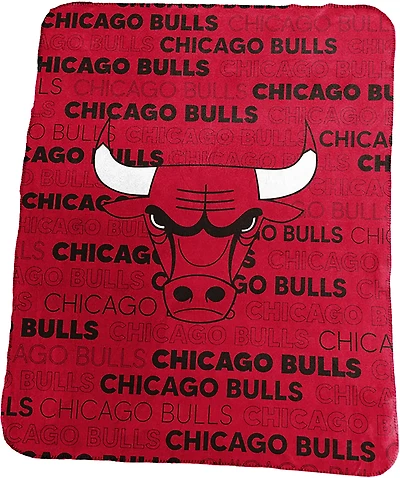 Logo Brands Chicago Bulls Classic Fleece Throw Blanket