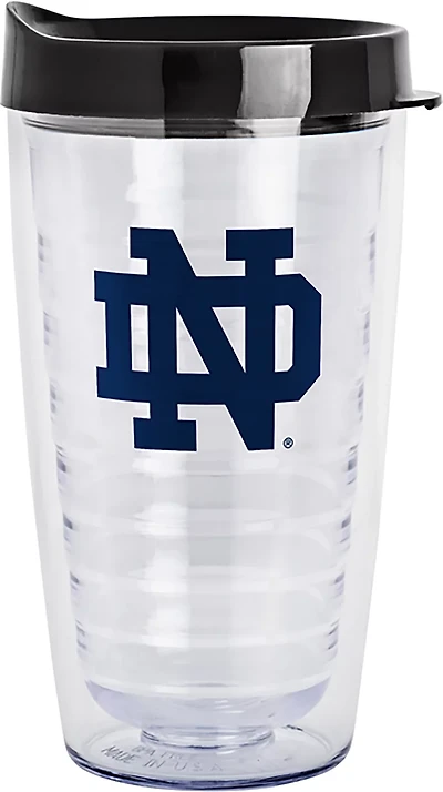 Logo University of Notre Dame Flipside 16 oz Double Wall Clear Tumbler