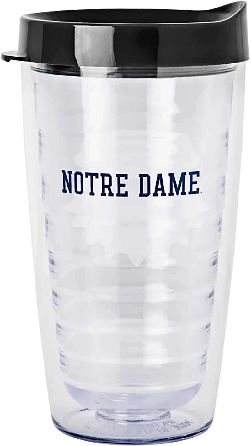 Logo University of Notre Dame Flipside 16 oz Double Wall Clear Tumbler