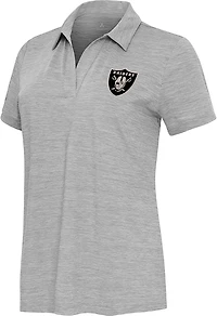 Antigua Women's Las Vegas Raiders Layout V-neck Polo Shirt