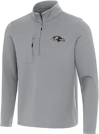 Antigua Men's Cleveland Browns Content 1/4-Zip Pullover Top