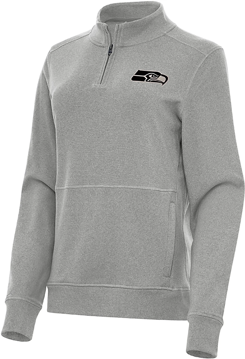 Antigua Men's Detroit Lions Subtle 1/4-Zip Pullover Top