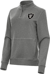 Antigua Men's Las Vegas Raiders Reprocess 1/4-Zip Pullover Top