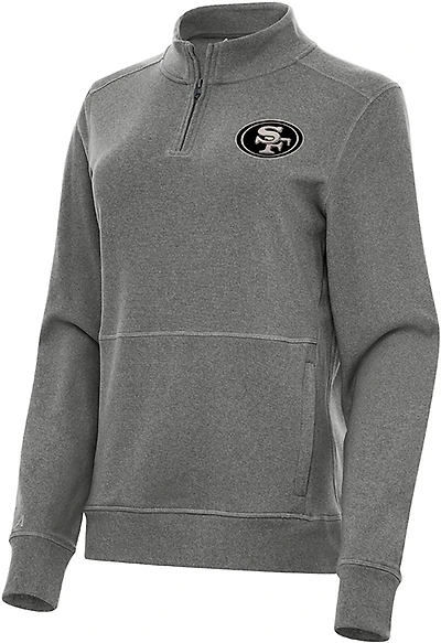 Antigua Men's Las Vegas Raiders Reprocess 1/4-Zip Pullover Top