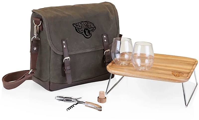 Picnic Time Jacksonville Jaguars Adventure Wine Bag and Table Set