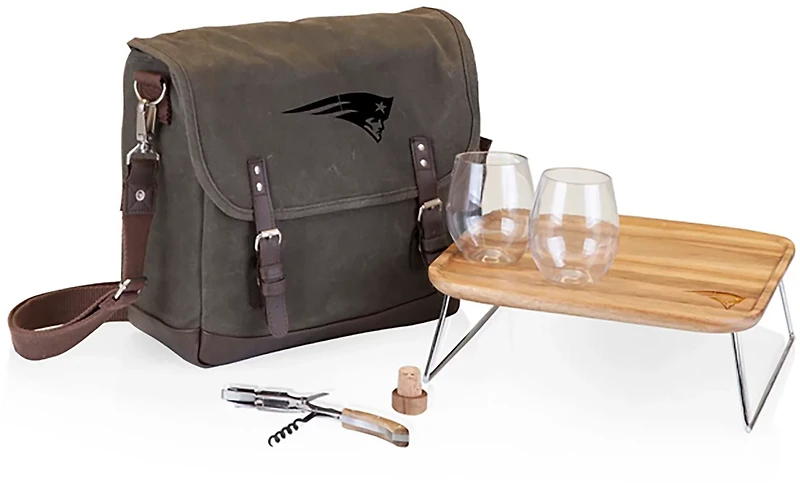 Picnic Time New England Patriots Adventure Wine Bag and Table Set
